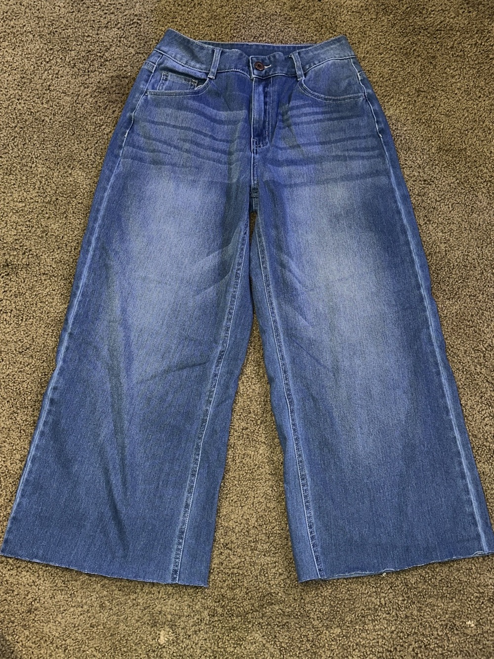 HALARA Women's Wide-Leg Blue Denim Jeans Extra Small